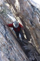 Bob navigates the passage behind the flake [sat oct 21 12:13:15 mdt 2017]